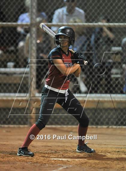 Thumbnail 2 in Desert Ridge vs Pinnacle (Desert Mountain Softball Invitational)  photogallery.