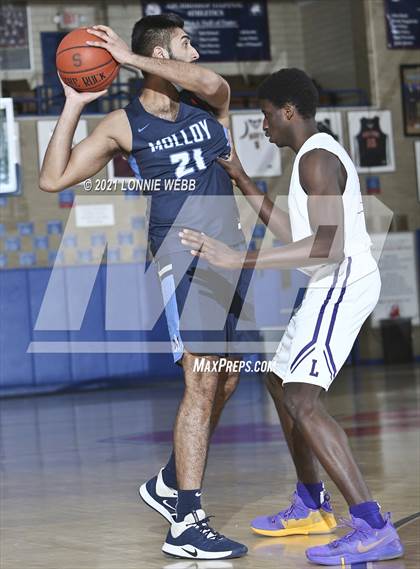 Thumbnail 3 in Bishop Loughlin vs Archbishop Molloy (CHSAA Spring Basketball Tournament) photogallery.