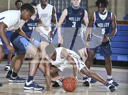 Thumbnail 2 in Bishop Loughlin vs Archbishop Molloy (CHSAA Spring Basketball Tournament) photogallery.