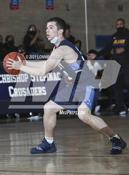 Thumbnail 2 in Bishop Loughlin vs Archbishop Molloy (CHSAA Spring Basketball Tournament) photogallery.