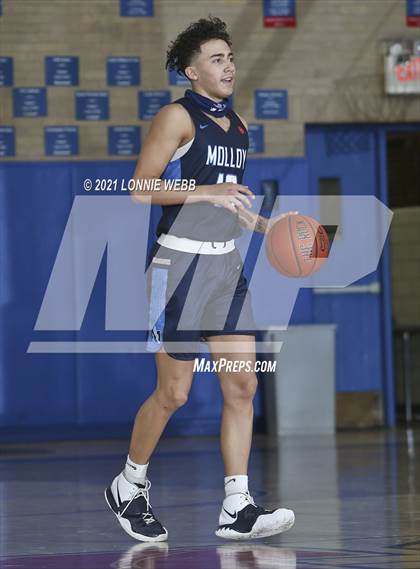 Thumbnail 1 in Bishop Loughlin vs Archbishop Molloy (CHSAA Spring Basketball Tournament) photogallery.