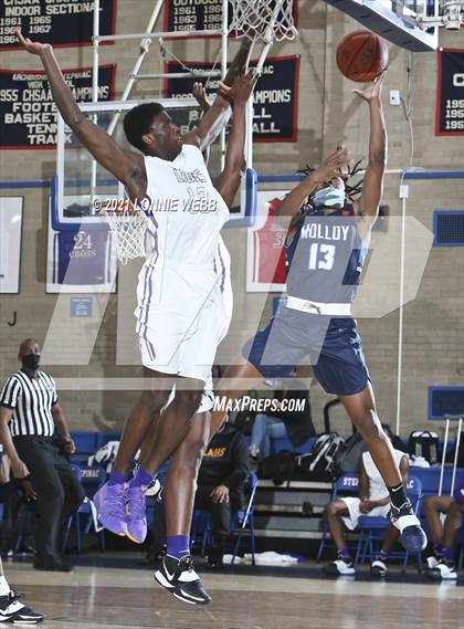 Thumbnail 3 in Bishop Loughlin vs Archbishop Molloy (CHSAA Spring Basketball Tournament) photogallery.