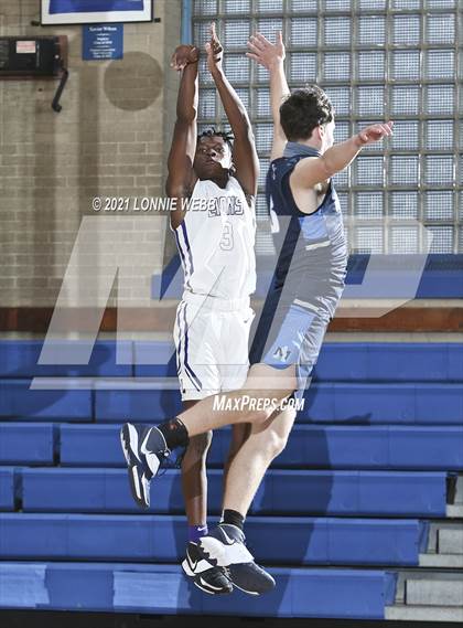 Thumbnail 3 in Bishop Loughlin vs Archbishop Molloy (CHSAA Spring Basketball Tournament) photogallery.