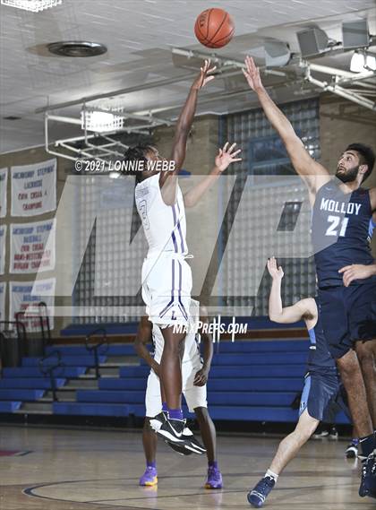 Thumbnail 3 in Bishop Loughlin vs Archbishop Molloy (CHSAA Spring Basketball Tournament) photogallery.