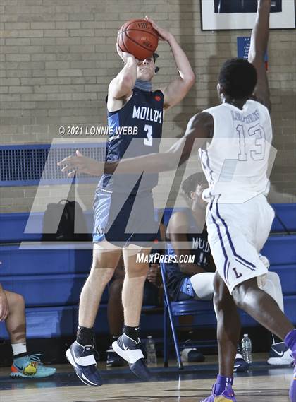 Thumbnail 1 in Bishop Loughlin vs Archbishop Molloy (CHSAA Spring Basketball Tournament) photogallery.