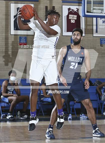 Thumbnail 1 in Bishop Loughlin vs Archbishop Molloy (CHSAA Spring Basketball Tournament) photogallery.
