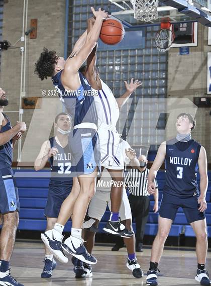 Thumbnail 1 in Bishop Loughlin vs Archbishop Molloy (CHSAA Spring Basketball Tournament) photogallery.