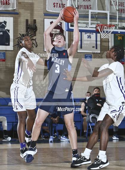 Thumbnail 3 in Bishop Loughlin vs Archbishop Molloy (CHSAA Spring Basketball Tournament) photogallery.