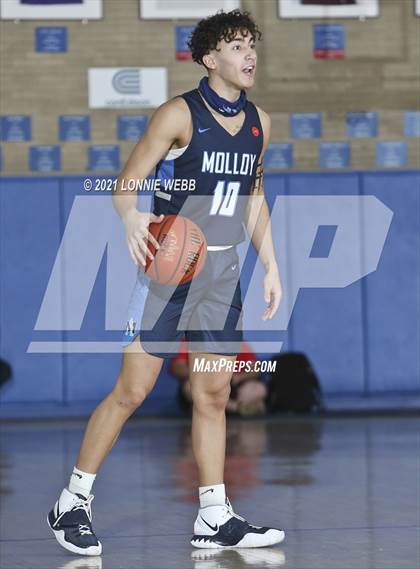 Thumbnail 2 in Bishop Loughlin vs Archbishop Molloy (CHSAA Spring Basketball Tournament) photogallery.