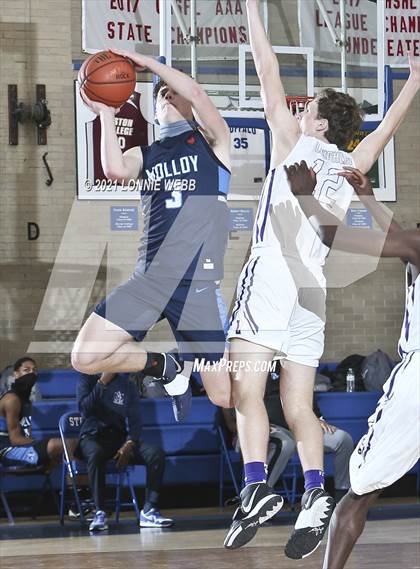Thumbnail 2 in Bishop Loughlin vs Archbishop Molloy (CHSAA Spring Basketball Tournament) photogallery.