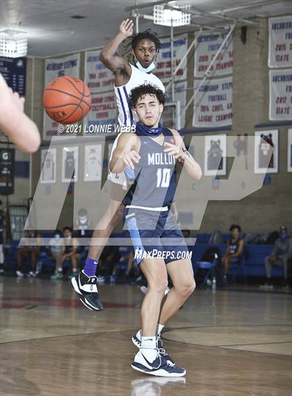 Thumbnail 1 in Bishop Loughlin vs Archbishop Molloy (CHSAA Spring Basketball Tournament) photogallery.