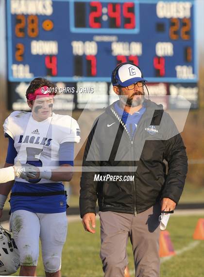 Thumbnail 2 in Columbia @ Prairie Central (IHSA 4A Round 2 Playoff)  photogallery.