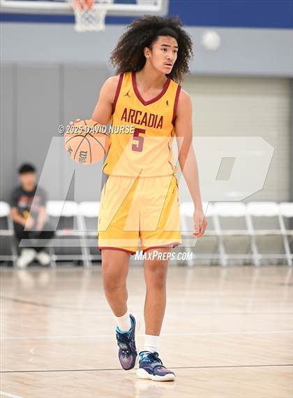 Thumbnail 1 in Oak Hills v Arcadia (SCIBCA Cali Live NCAA Viewing Tournament) photogallery.