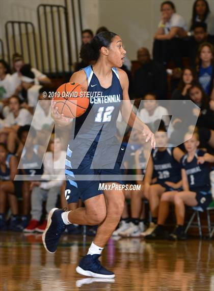 Thumbnail 1 in Centennial vs. Bishop Montgomery (St. Mary's Stockton MLK Showcase) photogallery.