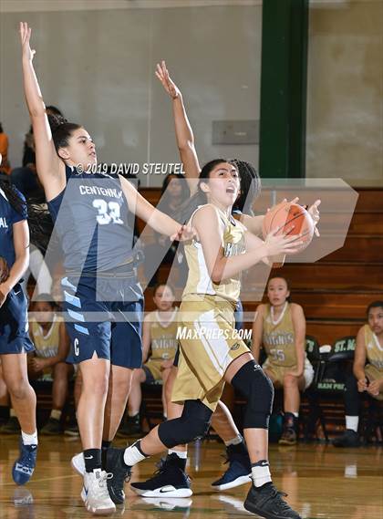 Thumbnail 2 in Centennial vs. Bishop Montgomery (St. Mary's Stockton MLK Showcase) photogallery.