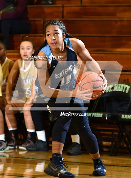 Thumbnail 2 in Centennial vs. Bishop Montgomery (St. Mary's Stockton MLK Showcase) photogallery.