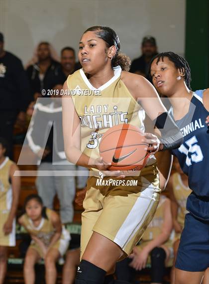 Thumbnail 3 in Centennial vs. Bishop Montgomery (St. Mary's Stockton MLK Showcase) photogallery.