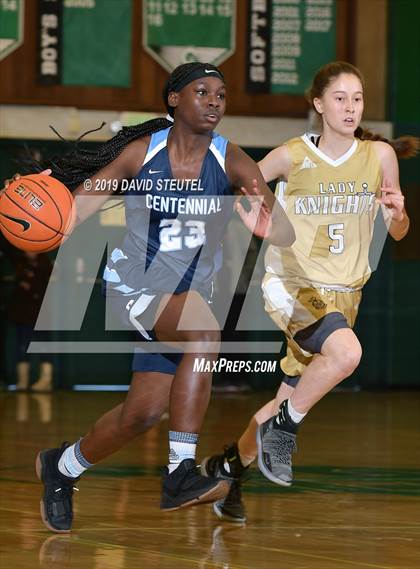 Thumbnail 3 in Centennial vs. Bishop Montgomery (St. Mary's Stockton MLK Showcase) photogallery.