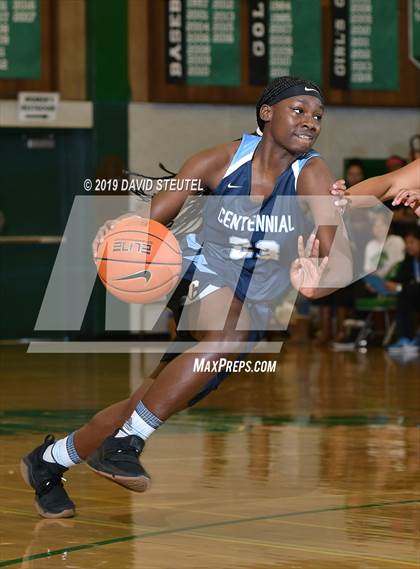 Thumbnail 3 in Centennial vs. Bishop Montgomery (St. Mary's Stockton MLK Showcase) photogallery.