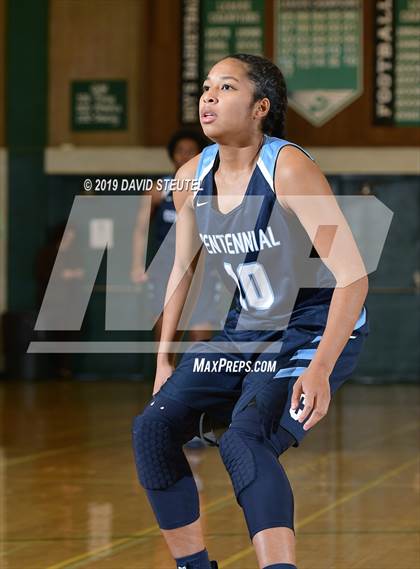 Thumbnail 3 in Centennial vs. Bishop Montgomery (St. Mary's Stockton MLK Showcase) photogallery.
