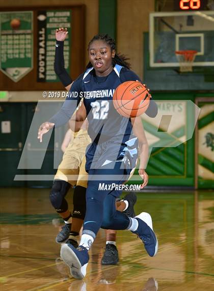 Thumbnail 1 in Centennial vs. Bishop Montgomery (St. Mary's Stockton MLK Showcase) photogallery.