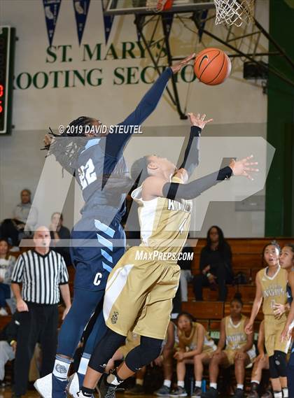 Thumbnail 2 in Centennial vs. Bishop Montgomery (St. Mary's Stockton MLK Showcase) photogallery.