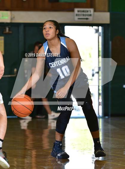 Thumbnail 1 in Centennial vs. Bishop Montgomery (St. Mary's Stockton MLK Showcase) photogallery.