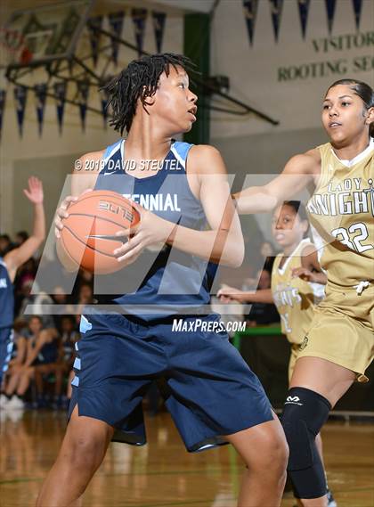 Thumbnail 1 in Centennial vs. Bishop Montgomery (St. Mary's Stockton MLK Showcase) photogallery.