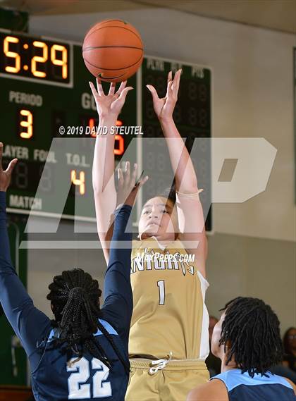 Thumbnail 3 in Centennial vs. Bishop Montgomery (St. Mary's Stockton MLK Showcase) photogallery.