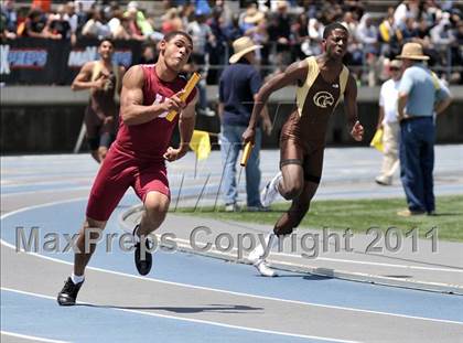 Thumbnail 3 in CIF SS Masters Track & Field Championships (Girls/Boys 4 x 100) photogallery.