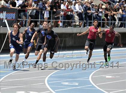 Thumbnail 2 in CIF SS Masters Track & Field Championships (Girls/Boys 4 x 100) photogallery.