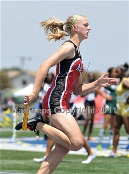Thumbnail 1 in CIF SS Masters Track & Field Championships (Girls/Boys 4 x 100) photogallery.