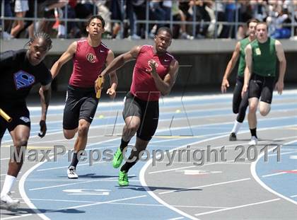 Thumbnail 2 in CIF SS Masters Track & Field Championships (Girls/Boys 4 x 100) photogallery.