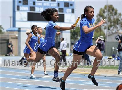 Thumbnail 2 in CIF SS Masters Track & Field Championships (Girls/Boys 4 x 100) photogallery.