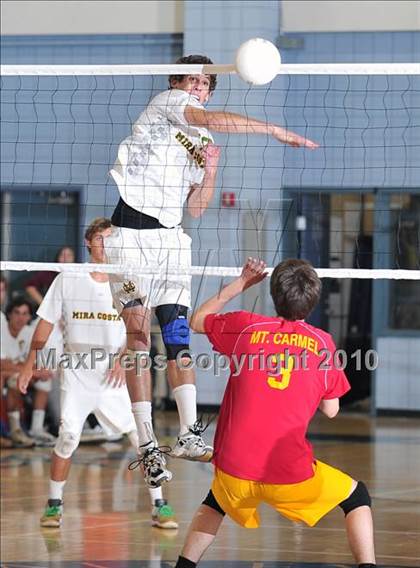 Thumbnail 3 in Mt. Carmel vs. Mira Costa (CIF SoCal D2 Volleyball Final) photogallery.