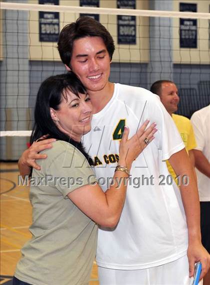 Thumbnail 1 in Mt. Carmel vs. Mira Costa (CIF SoCal D2 Volleyball Final) photogallery.
