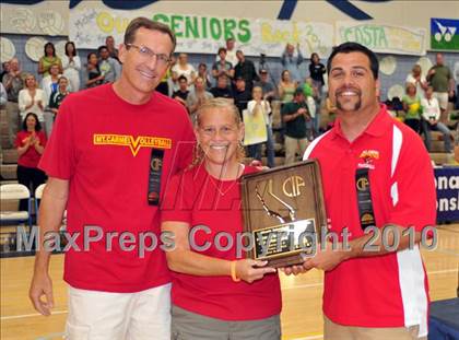 Thumbnail 1 in Mt. Carmel vs. Mira Costa (CIF SoCal D2 Volleyball Final) photogallery.