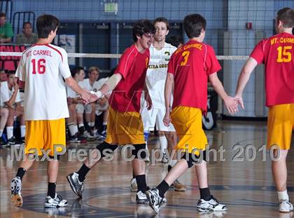 Thumbnail 3 in Mt. Carmel vs. Mira Costa (CIF SoCal D2 Volleyball Final) photogallery.