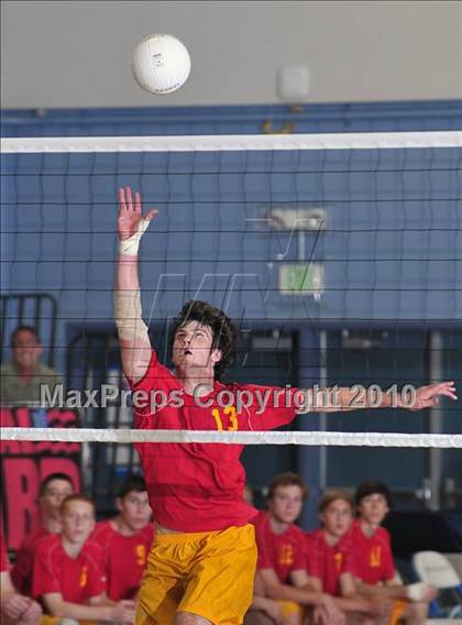 Thumbnail 3 in Mt. Carmel vs. Mira Costa (CIF SoCal D2 Volleyball Final) photogallery.