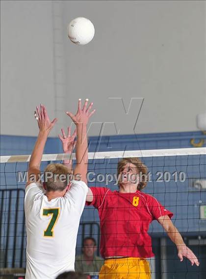 Thumbnail 2 in Mt. Carmel vs. Mira Costa (CIF SoCal D2 Volleyball Final) photogallery.