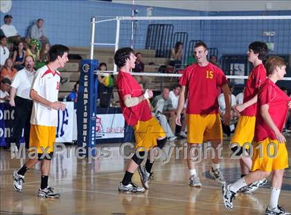 Thumbnail 2 in Mt. Carmel vs. Mira Costa (CIF SoCal D2 Volleyball Final) photogallery.