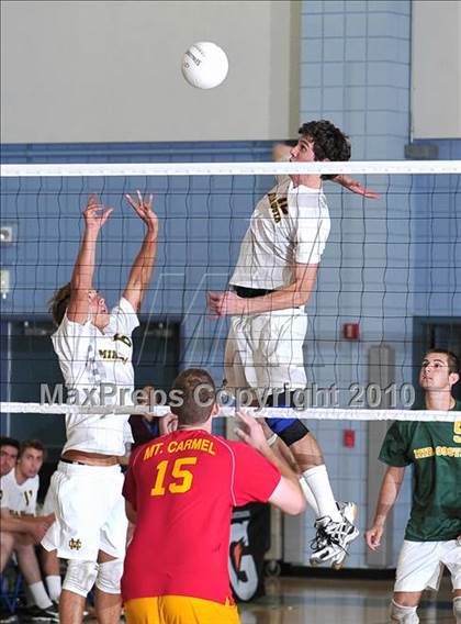 Thumbnail 3 in Mt. Carmel vs. Mira Costa (CIF SoCal D2 Volleyball Final) photogallery.