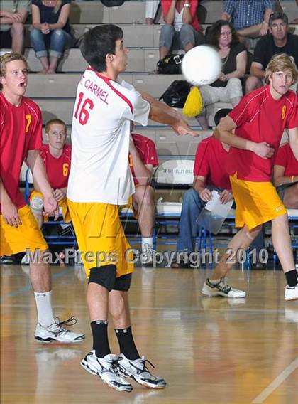 Thumbnail 1 in Mt. Carmel vs. Mira Costa (CIF SoCal D2 Volleyball Final) photogallery.