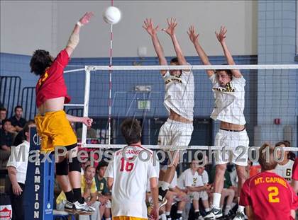 Thumbnail 3 in Mt. Carmel vs. Mira Costa (CIF SoCal D2 Volleyball Final) photogallery.