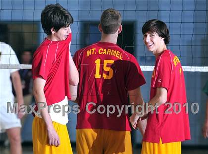 Thumbnail 1 in Mt. Carmel vs. Mira Costa (CIF SoCal D2 Volleyball Final) photogallery.