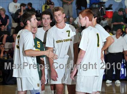 Thumbnail 3 in Mt. Carmel vs. Mira Costa (CIF SoCal D2 Volleyball Final) photogallery.