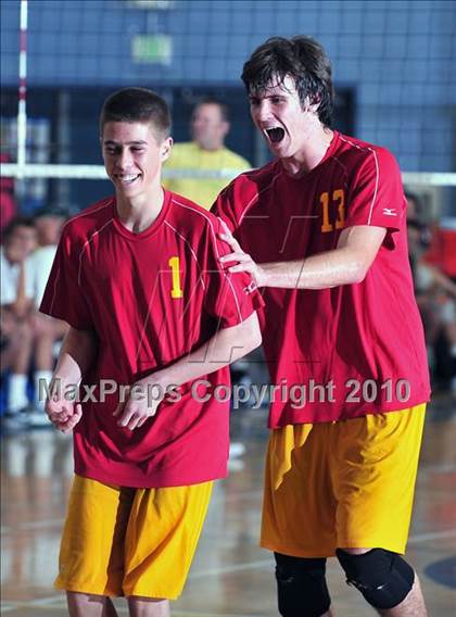 Thumbnail 3 in Mt. Carmel vs. Mira Costa (CIF SoCal D2 Volleyball Final) photogallery.