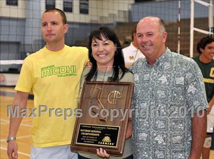 Thumbnail 3 in Mt. Carmel vs. Mira Costa (CIF SoCal D2 Volleyball Final) photogallery.