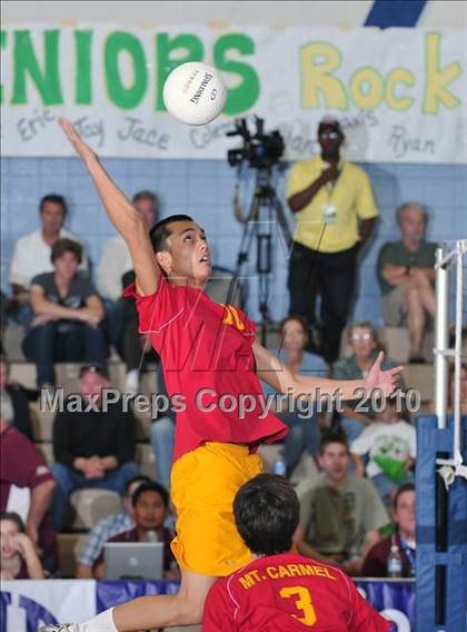Thumbnail 1 in Mt. Carmel vs. Mira Costa (CIF SoCal D2 Volleyball Final) photogallery.
