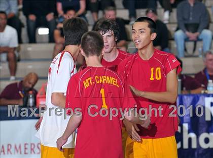 Thumbnail 2 in Mt. Carmel vs. Mira Costa (CIF SoCal D2 Volleyball Final) photogallery.